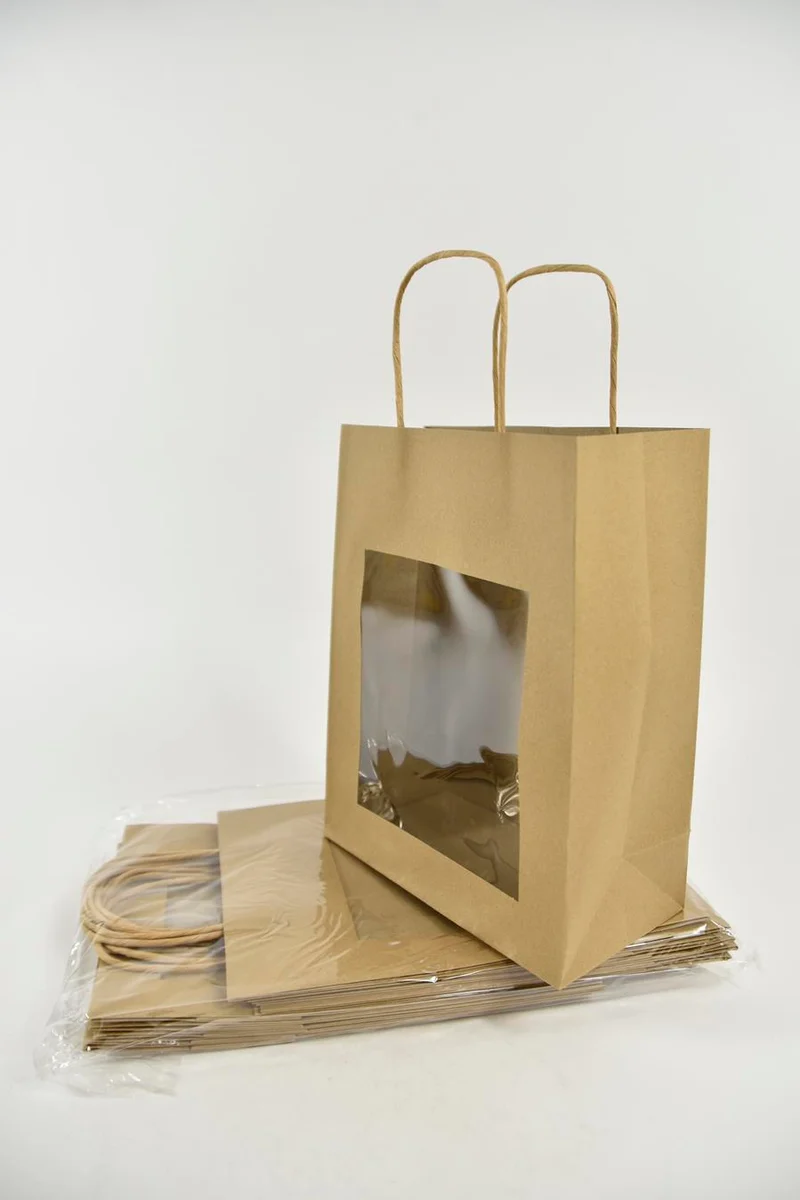 Pak á 12 Tas kraft naturel Draai HV+ venster 220x110+280mm