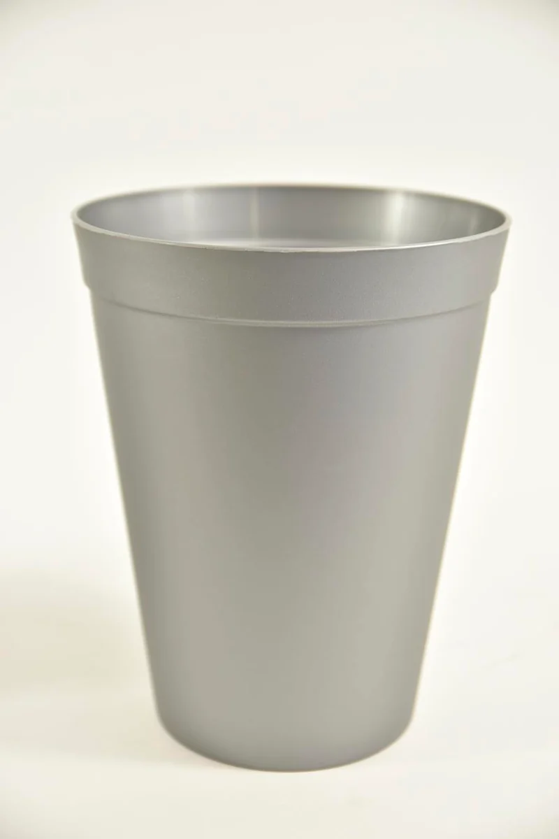 Gebruiksvaas kunststof grijs 3,5 liter Ø18x23cm