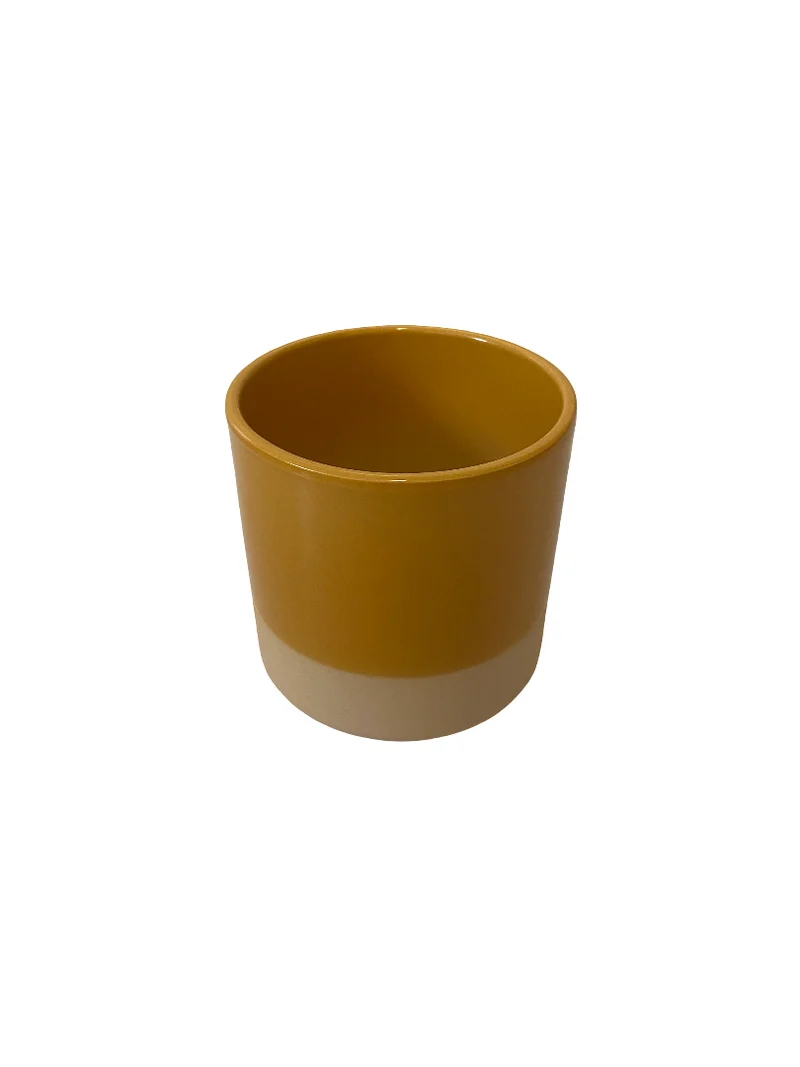 Cilinder Smooth Flowerpot Oker 13cm