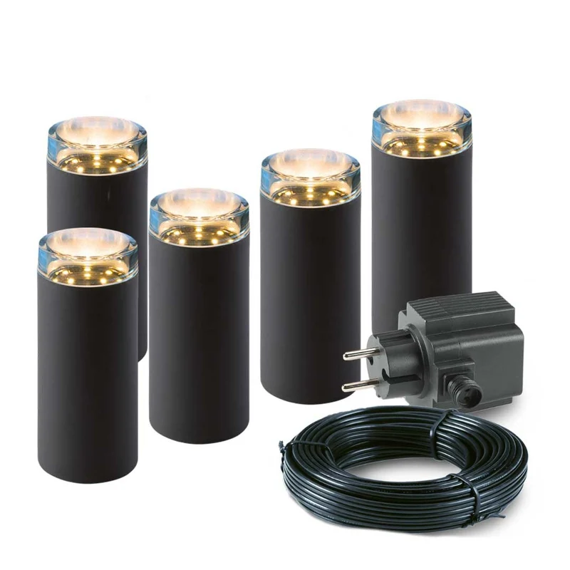 5x LED Pilaren - 2 Watt - 12V - 16cm - complete set