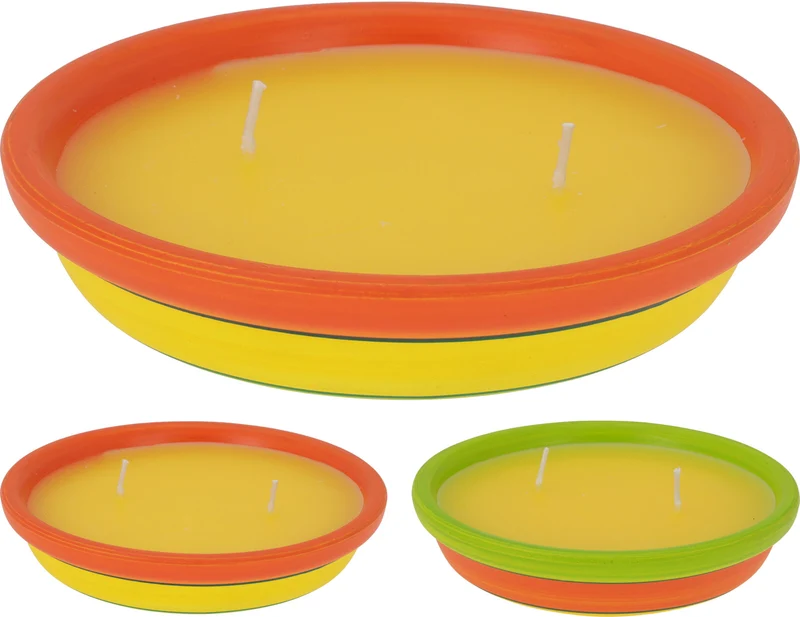 KAARS CITRONELLA IN SCHAAL 2 ASSORTIE D15 H4CM