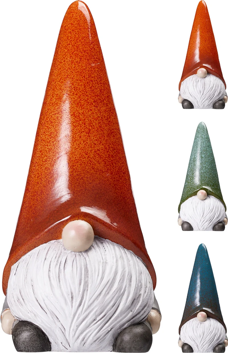 GNOME POLYESTER D14 H31CM 3 ASSORTIE