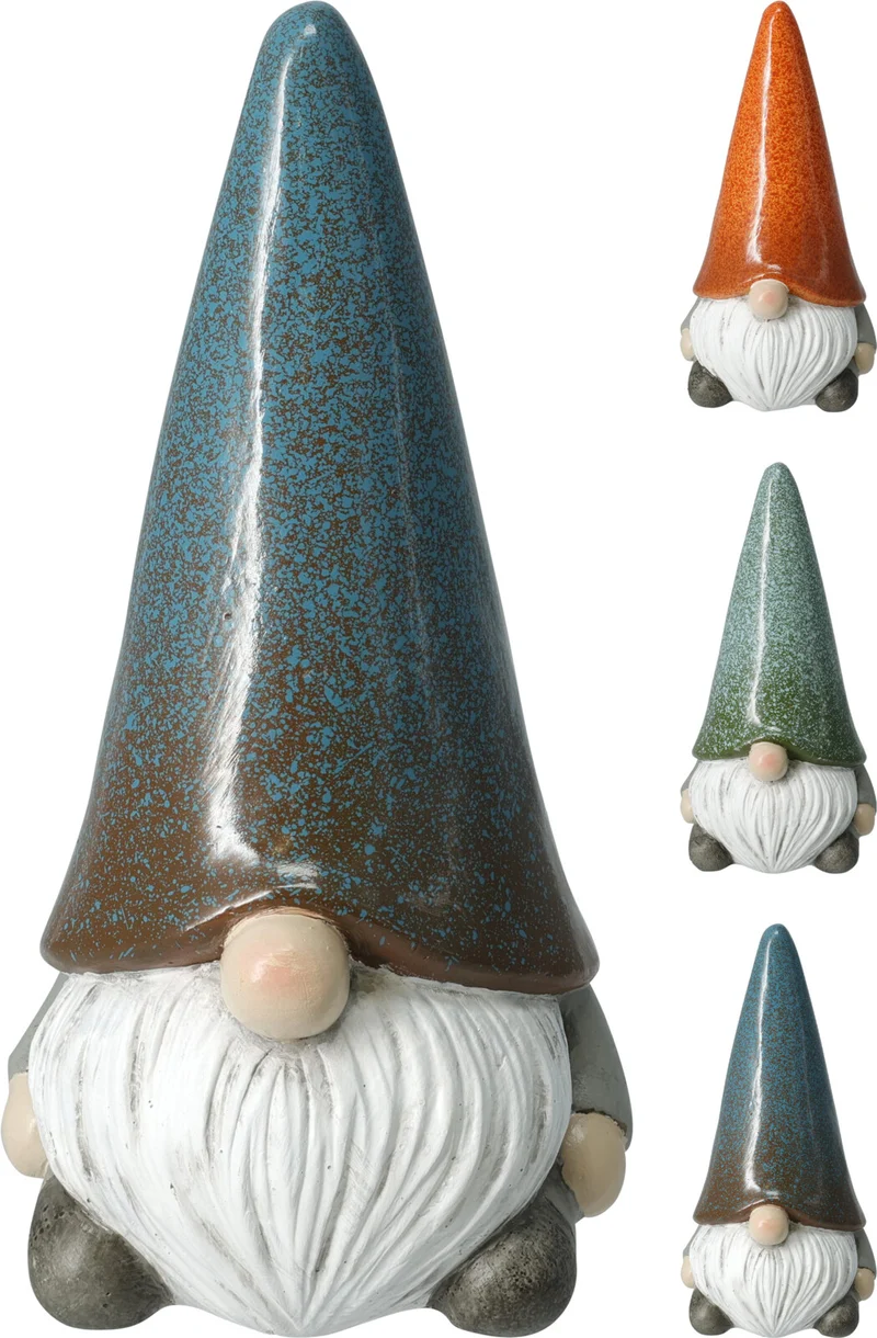 GNOME POLYESTER D9 H17CM 3 ASSORTIE