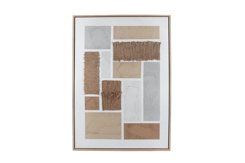 Schilderij "Abstract" handpainted canvas/hout 60x90x3cm