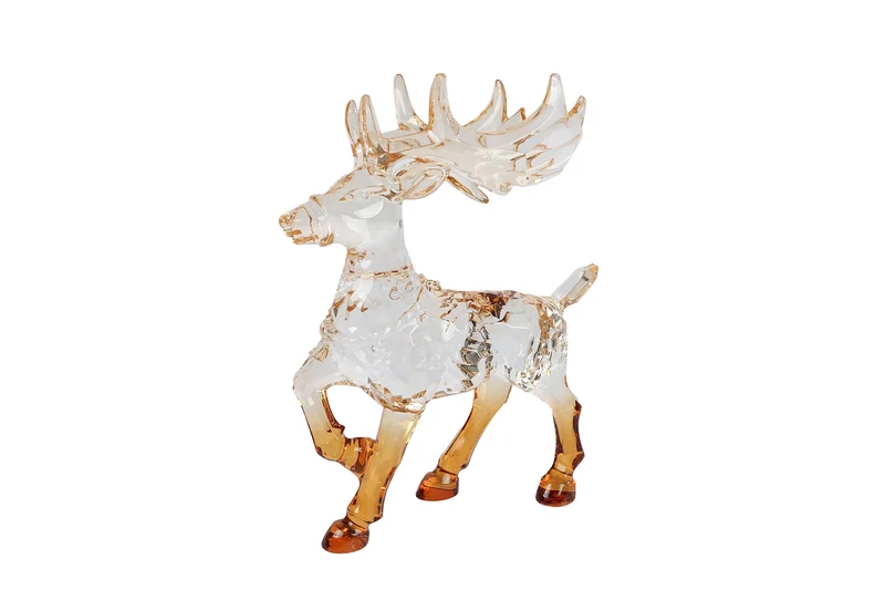 Sculptuur "Hert" bruin acryl 12x5x15cm