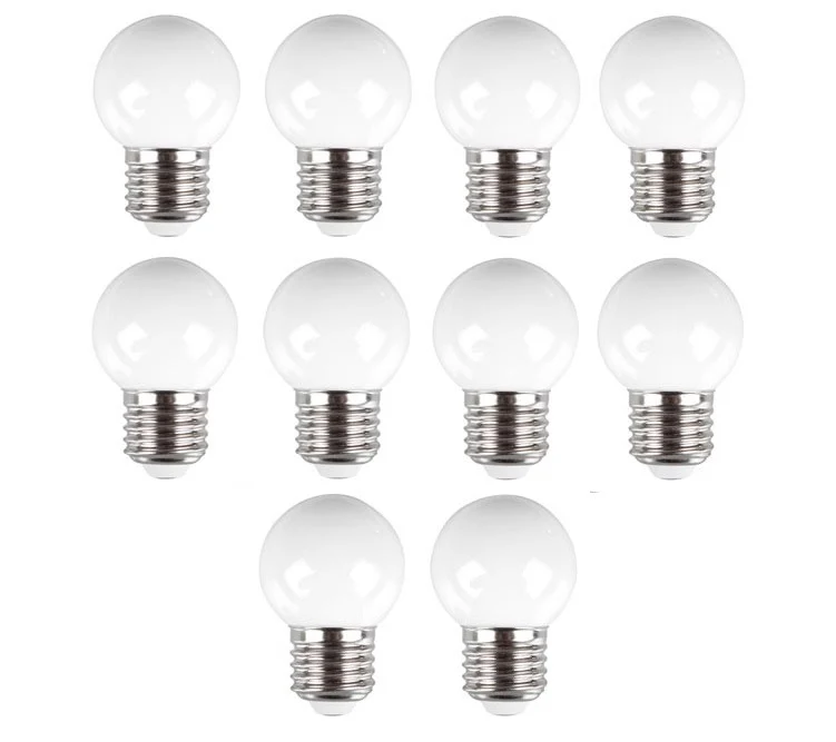 10x prikkabel lamp - Warm wit - 0.6 Watt - melk glas