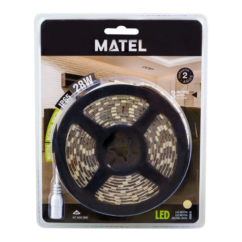 Complete set - 3 meter led strip - Neutraal wit - Waterproof