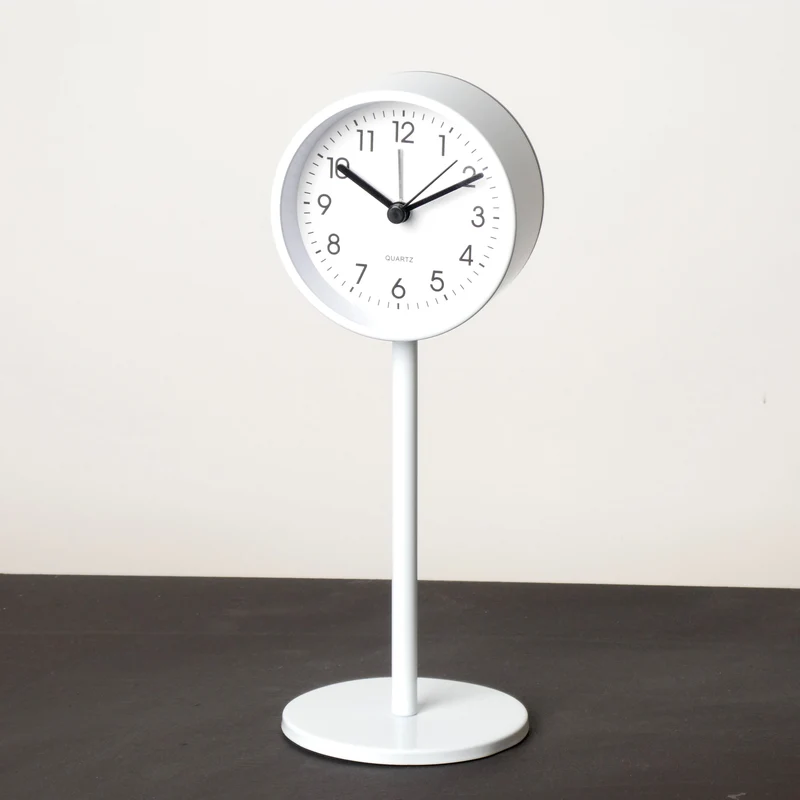 Clock Table 8x4x21cm White