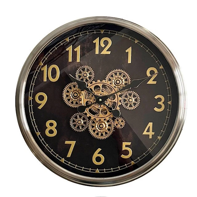 Clock Gear Ø50cm Silver