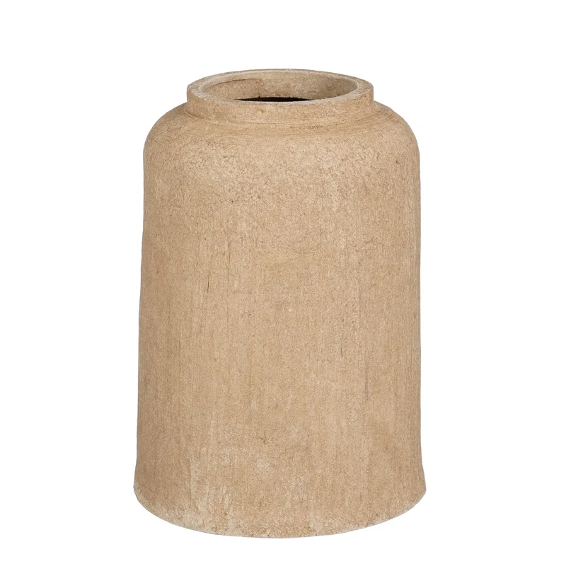 Decoratie vaas recycled paper l.bruin - h21xd15,5cm
