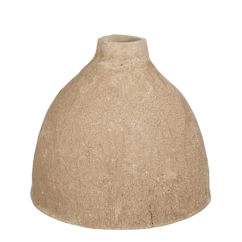 Decoratie vaas recycled paper l.bruin - h18xd19cm