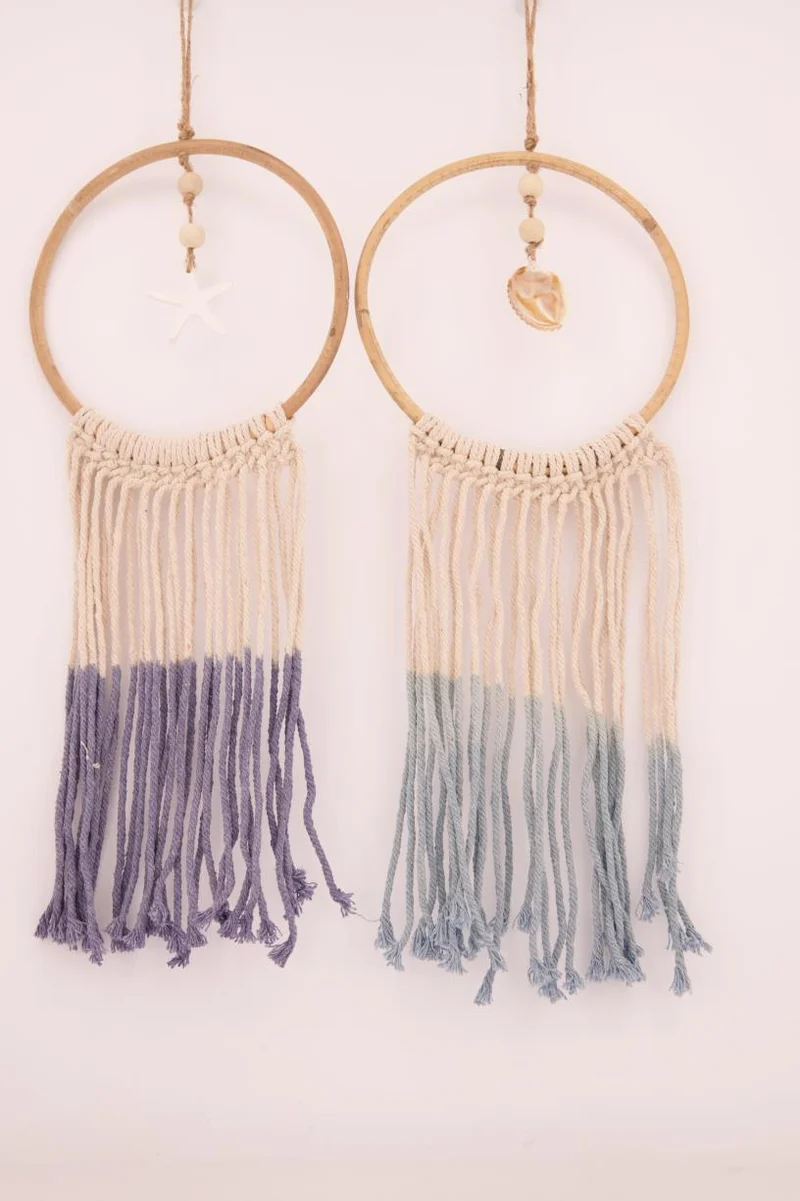 Macrame hanger cotton 61x20cm 1pc Mixed