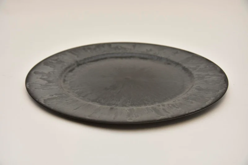 Plat bord rond Grijs 33x2cm