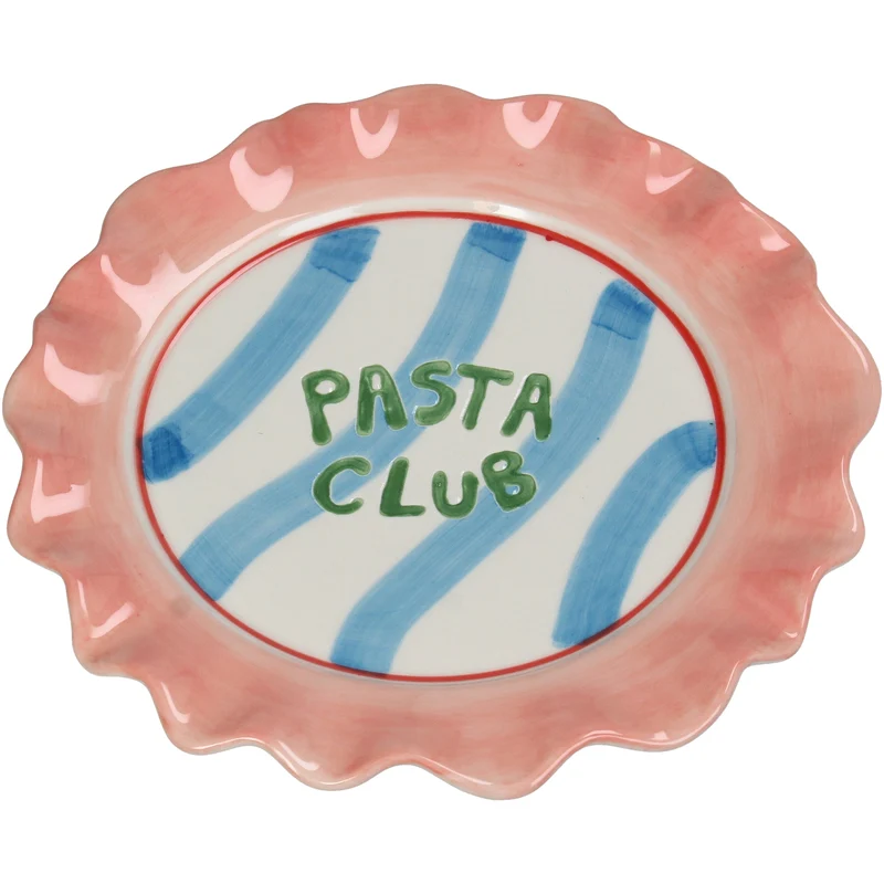 Plate Pasta Club Stoneware Multi 21.3x21.3x2.2cm