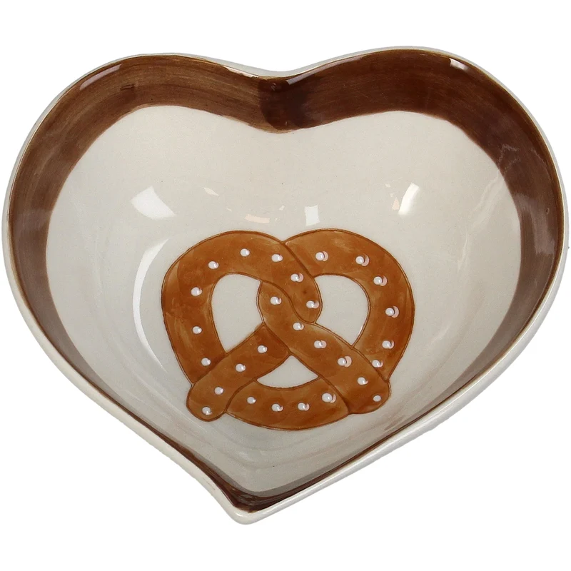 Plate Pretzel Stoneware Brown 13x11.7x4.8cm