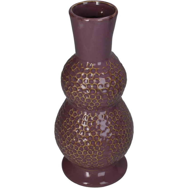 Vase Stoneware Lilac 11.5x11.5x25.5cm