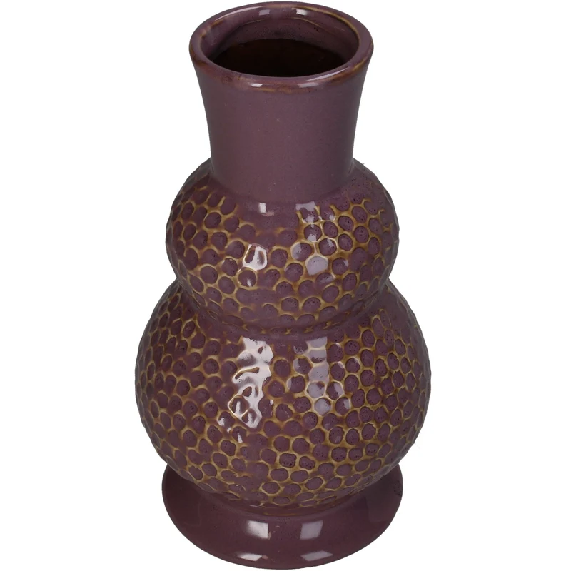 Vase Stoneware Lilac 11x11x20cm