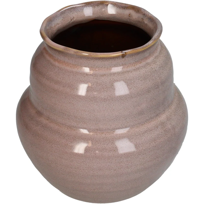 Vase Stoneware Pink 16x16x15.5cm