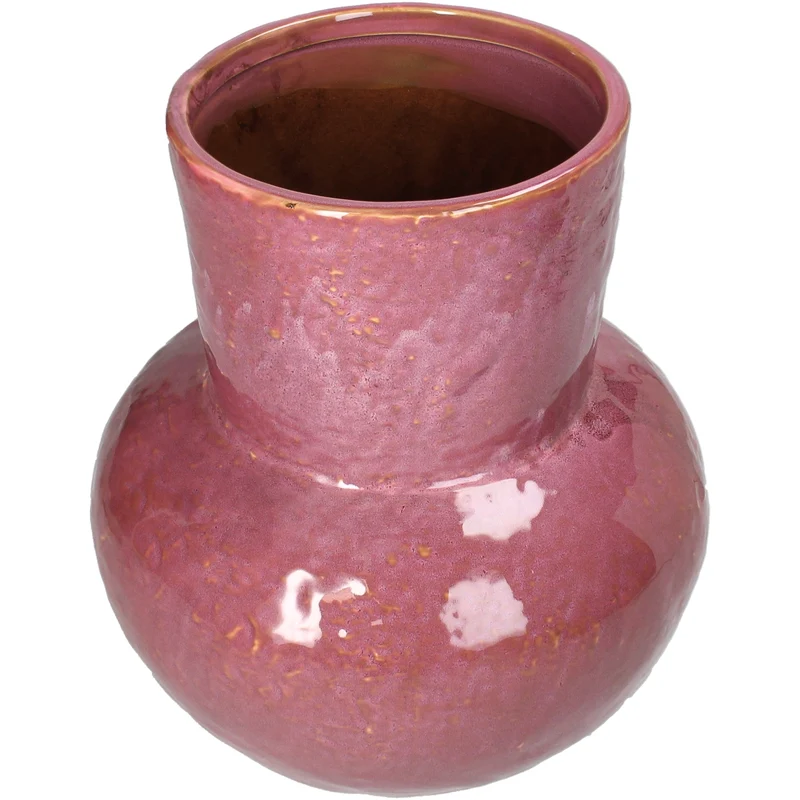 Vase Stoneware Pink 23.5x23.5x25.5cm