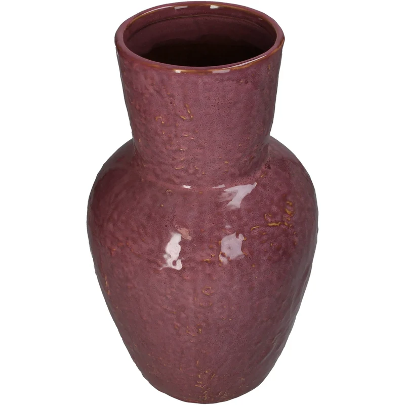 Vase Stoneware Pink 19.5x19.5x32cm