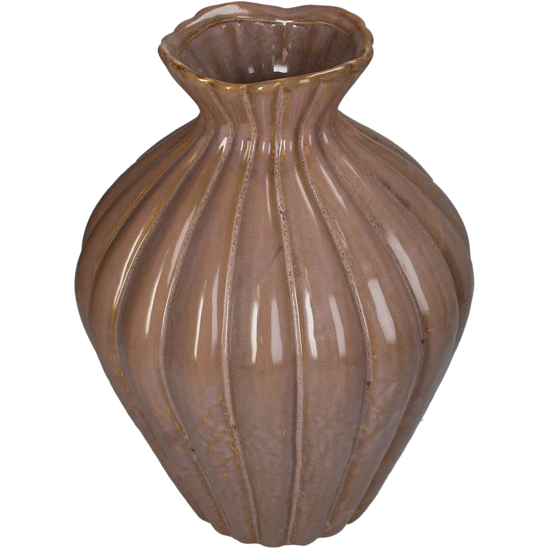 Vase Stoneware Pink 22.5x22.5x30.5cm