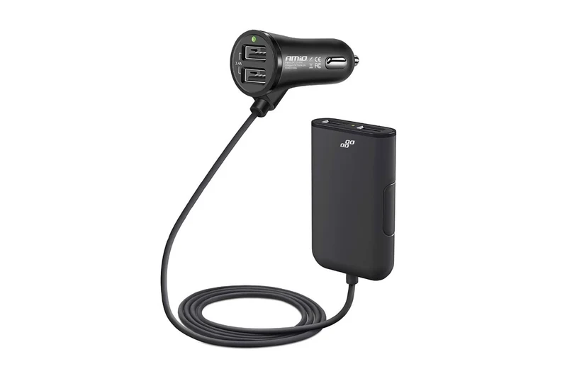 USB autolader - 4 aansluitingen - 1,5 meter