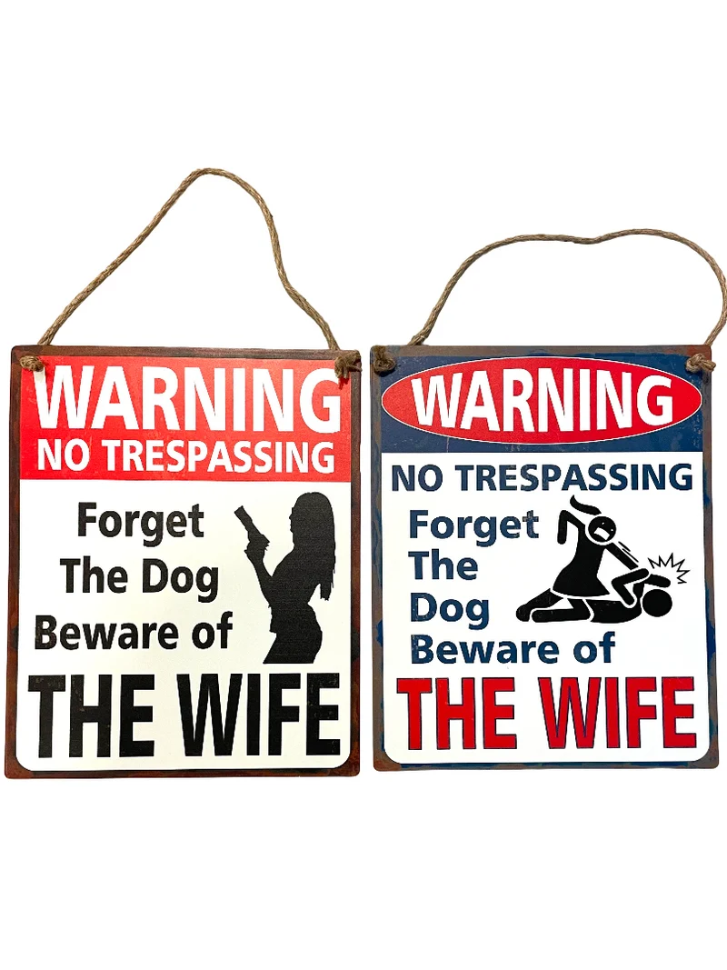 Wall Hanger Metal Warning Mix/2 30x40cm
