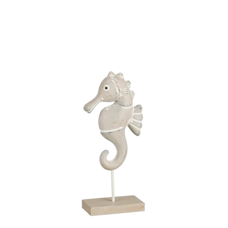 Decoratie zeepaard grijs FSC 100% - l9xb4,5xh20cm