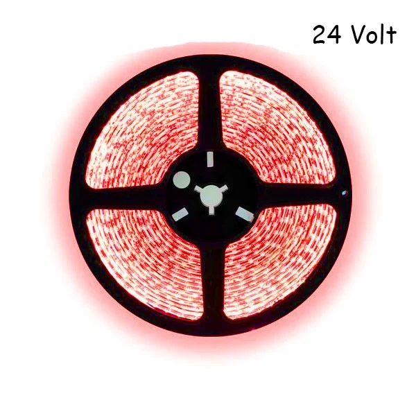 5 meter rood led strip - 60Leds/m - 24V