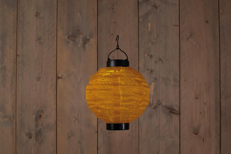SOLAR LAMPION OKER 20CM LED WARM WIT