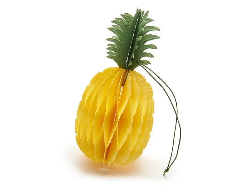 Hanger ananas geel Ø8x16cm