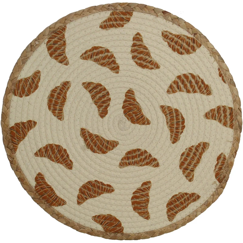 Placemat Croissant Polyester Ivory 38x38x0.6cm