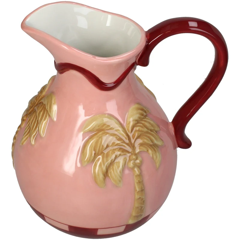 Vase Palm Tree Stoneware Multi 19x15.3x20.8cm