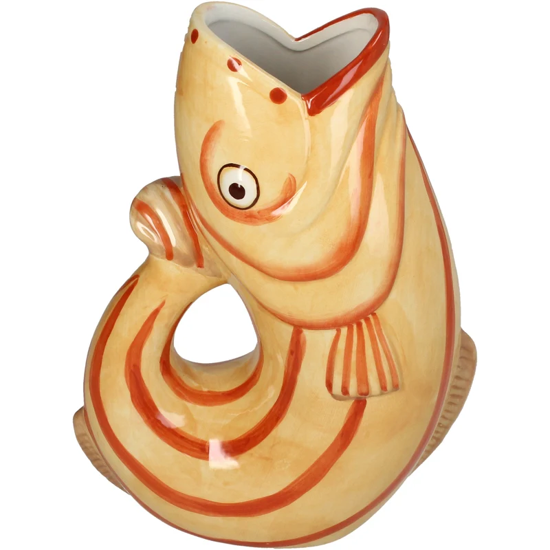 Vase Fish Dolomite Yellow 19x9.8x25.5cm