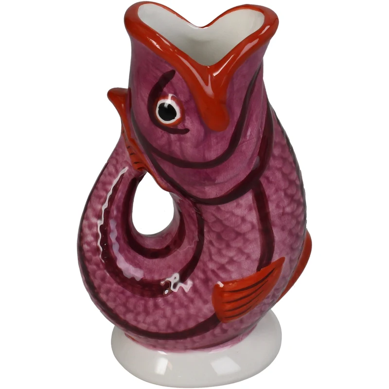 Vase Fish Dolomite Purple 11x7x17cm