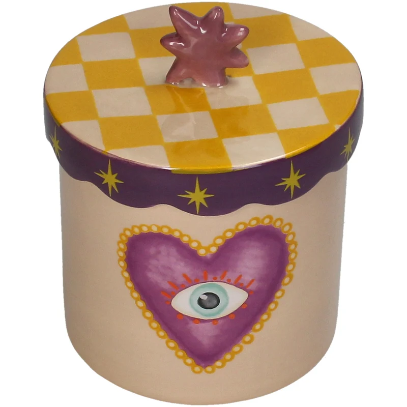Keepsake Box Leopard Dolomite Multi 12.4x12.4x13.4cm