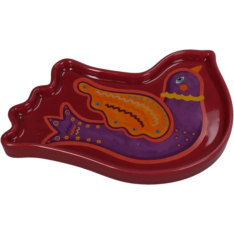 Trinket Dish Bird Dolomite Multi 18x11x1.7cm