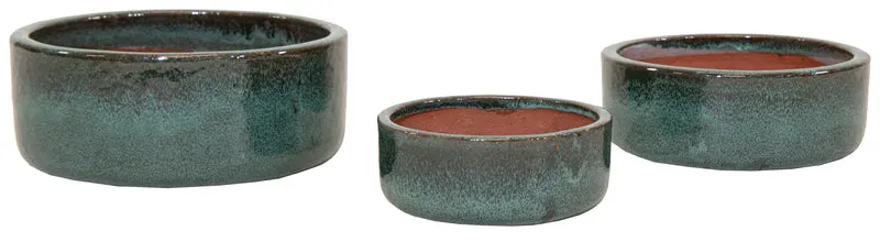 Glazed Bowl Moss Green S3 D18/28H8/12.5 cm