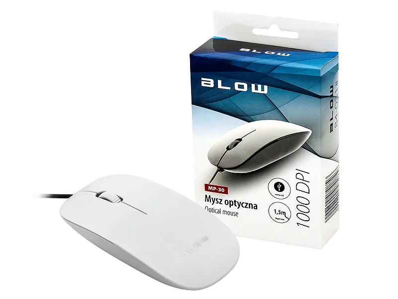 Computer muis 1000DPI Bedraad Wit