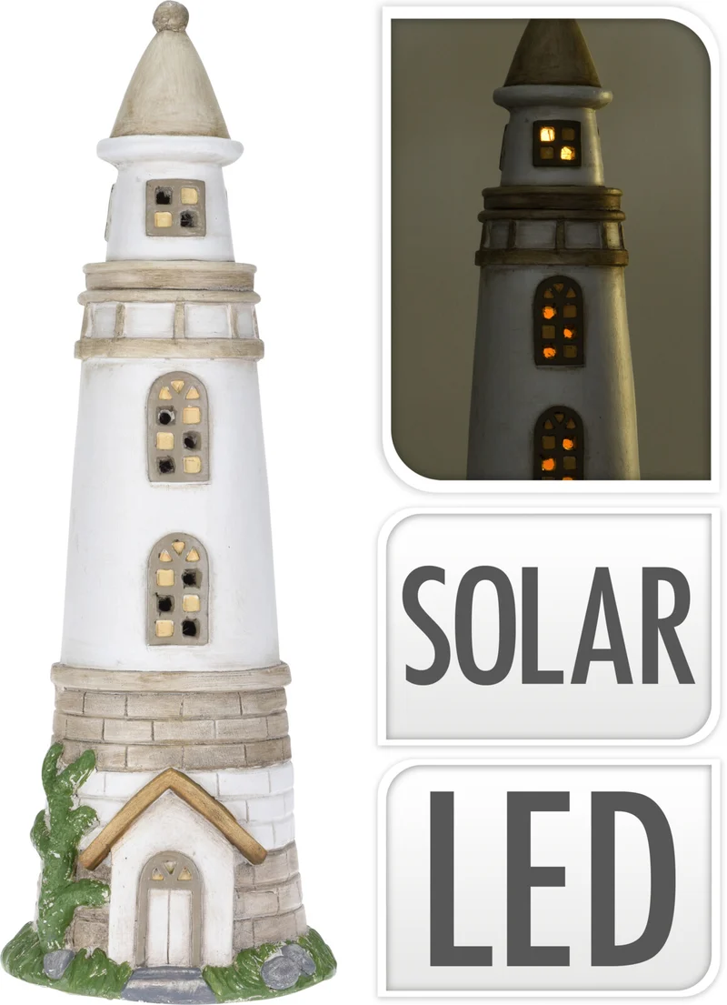VUURTOREN MAGNESIUM MET SOLAR D22 H71,5CM