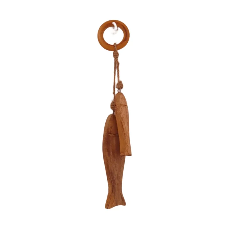 Fish mango wood with hanger 31x5x1.5cm Natural