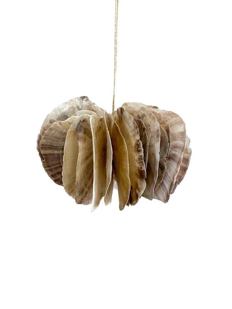 Placuna hanging deco 23x23x15cm natural