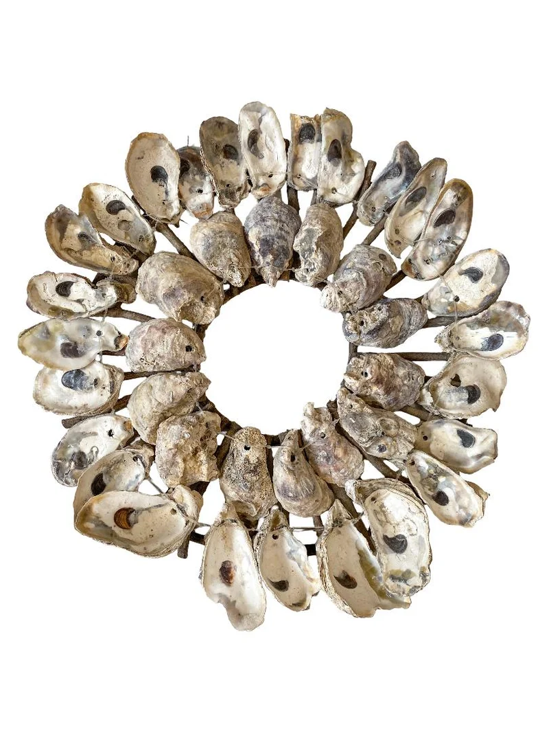 Oyster shell Wreath Natural 52x5cm