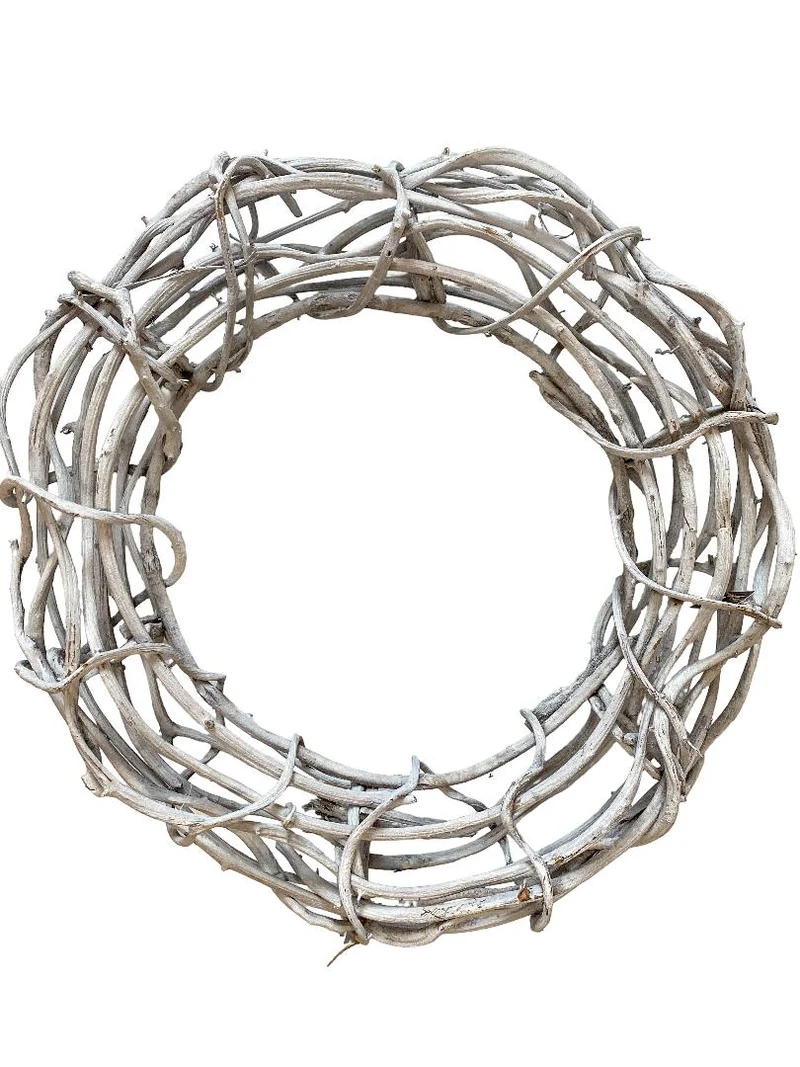 Vine Wreath Open 65cm White-Wash