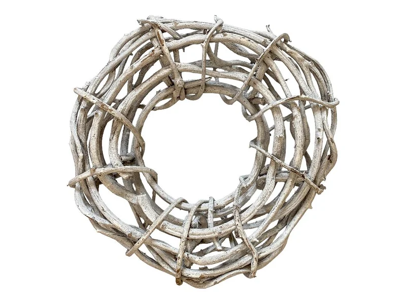 Vine Wreath Open 45cm White-Wash
