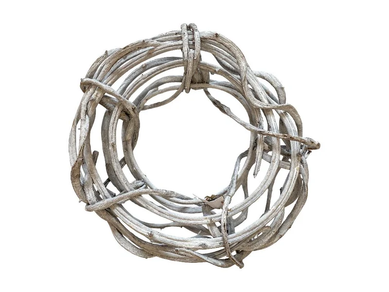 Vine Wreath Open 35cm White-Wash