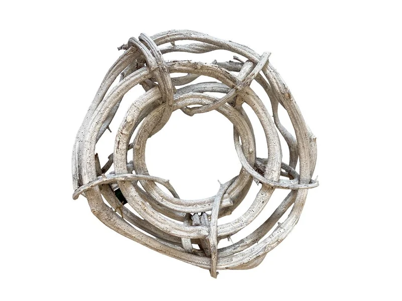 Vine Wreath Open 30cm White-Wash