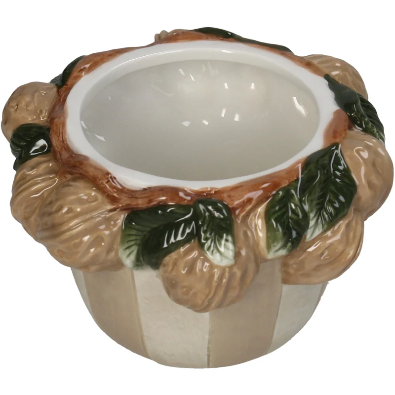 Planter Walnuts Dolomite Brown 14.5x13.8x9.2cm