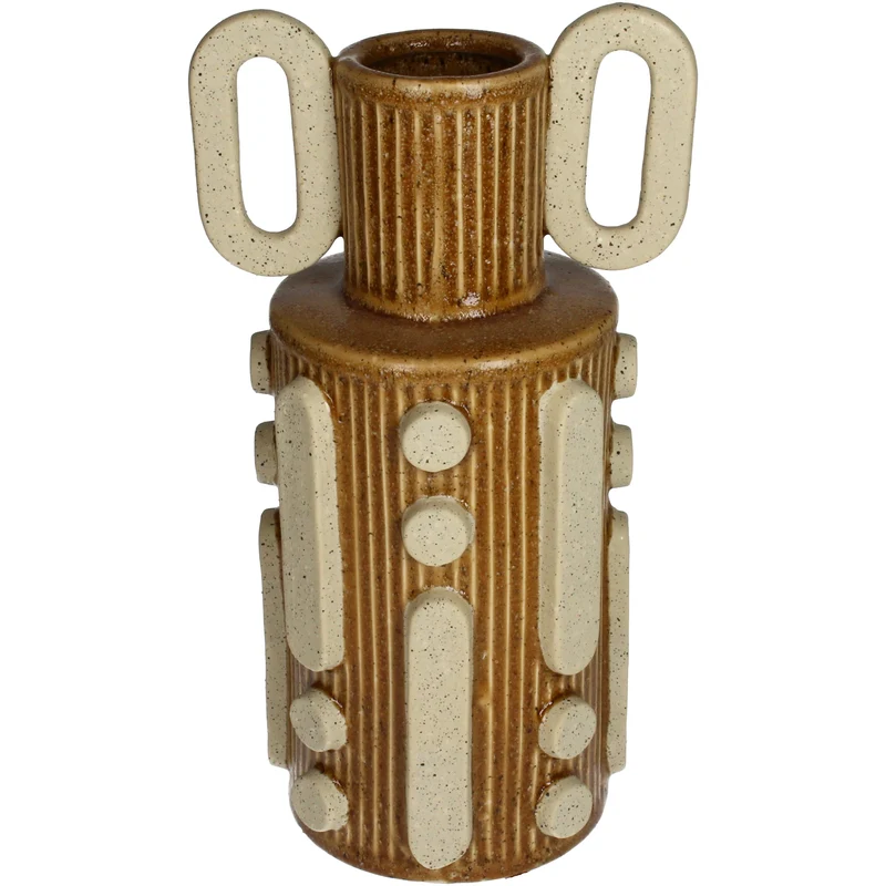 Vase Stoneware Brown 18x15x34cm