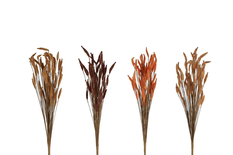 Kunsttak "Grass" creme/l.bruin/d.bruin/terra 4 assortie 60cm